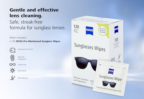 Pre Moistened Sunglasses Cleaning Wipes 120 Count