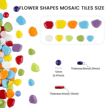 Petal Mosaic Tiles for Crafts Bulk