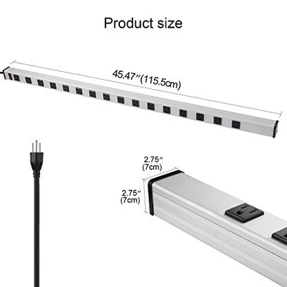 Long Heavy Duty Metal Power Strip