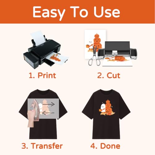 PU Heat Transfer Paper for T Shirts (50 Count)