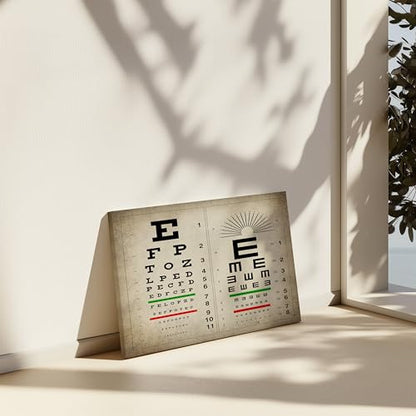 Vintage Eye Chart Canvas