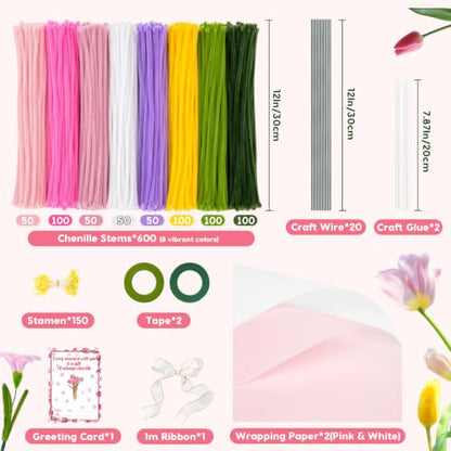 600 PCS Pipe Cleaners Craft