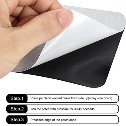 30 Pieces Iron on Patches for Clothes Pants Jean Fabric Repair Adhesive Cotton Patches Khaki Blue Green Black Repair Decorating Kit Large Size for Jackets Decorating 4.9 x 3.7 Inch (30 Count)