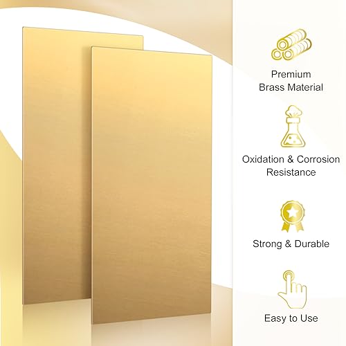 2 Pcs Brass Sheet 12" x 6"