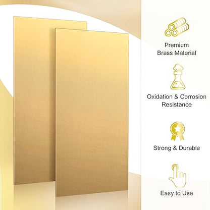 2 Pcs Brass Sheet 12" x 6"