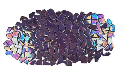 Irregular Glass Mosaic Tiles Bulk 500g Glossy and Iridescent Mosaic Glass Tiles for DIY Projects and Arts and Crafts Solid Colors and Mixes (263 Count)