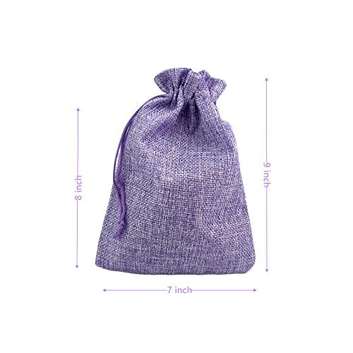 Pack of 25 Burlap Gift Bags with Drawstring Linen Jewelry Pouches Wedding Hessian Jute Bags for Birthday and Treat Pouches Party Wedding Favors Gift