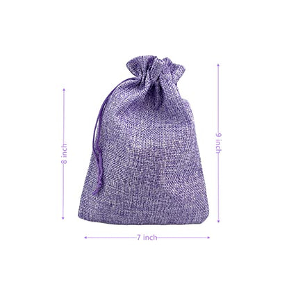 Pack of 25 Burlap Gift Bags with Drawstring Linen Jewelry Pouches Wedding Hessian Jute Bags for Birthday and Treat Pouches Party Wedding Favors Gift