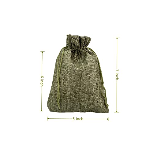 Pack of 25 Burlap Gift Bags with Drawstring Linen Jewelry Pouches Wedding Hessian Jute Bags for Birthday and Treat Pouches Party Wedding Favors