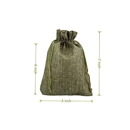 Pack of 25 Burlap Gift Bags with Drawstring Linen Jewelry Pouches Wedding Hessian Jute Bags for Birthday and Treat Pouches Party Wedding Favors