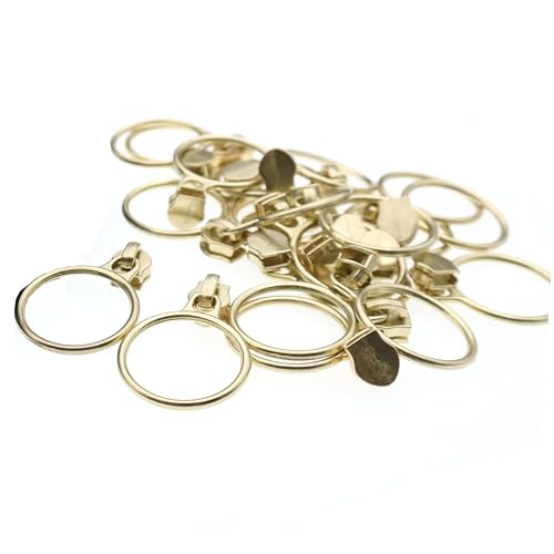 5 Metallic Nylon Coil Zippers by The Yard Bulk 10 Yards Black Zipper Tape with 25pcs Gold Ring Pull Sliders for DIY Sewing Tailor Craft Bag