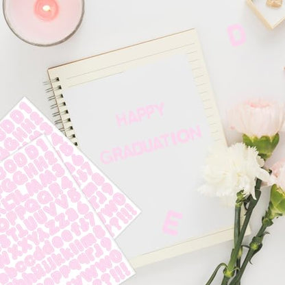 Pink Alphabet Stickers