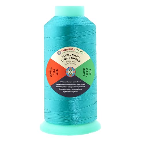 Size 92 280D T90 Turquoise Bonded Nylon Thread
