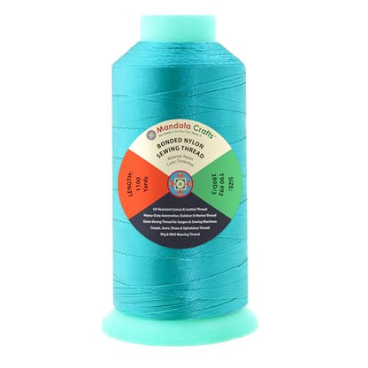 Size 92 280D T90 Turquoise Bonded Nylon Thread
