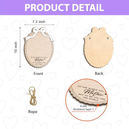 DIY Mothers Day Handprint Craft Wooden Hanging Sign
