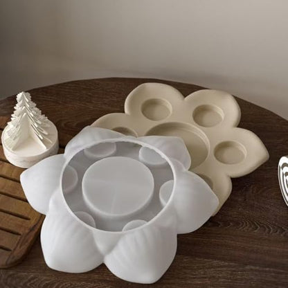 Large Size Lotus Tealight Candles Holder Resin Mold