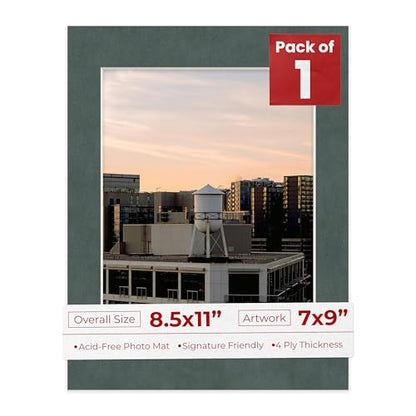 8.5x11 Mat Bevel Cut for 7x9 Photos