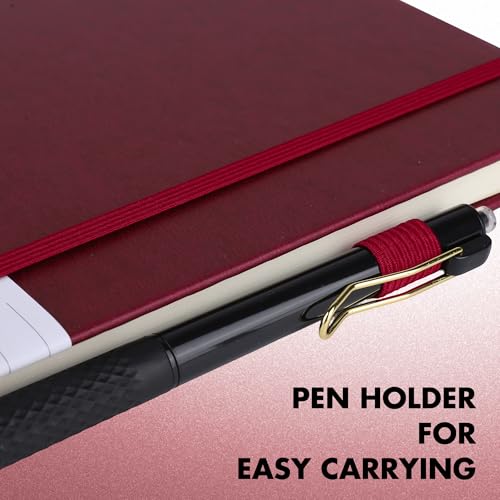 30 Set Lined Notebook Journals with Pens A5 Notebooks 100 GSM College Ruled Hardcover Notebook PU Leather Notepad with Pen Holder for Office School