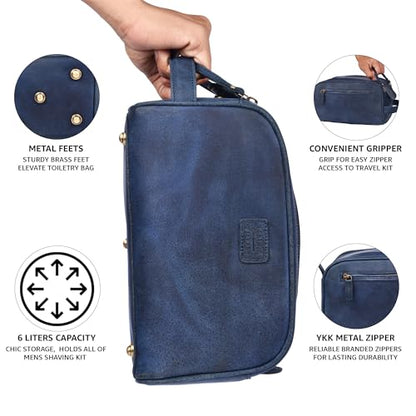 Leather Toiletry Bag for Men