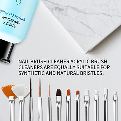 Acrylic Nail Brush Cleaner Acrylic Brush Cleaner Liquid Acrylic Paint Brush Cleaner Nails Artist Acrylic Brush Cleaner 58ml 2.1 FL.OZ (2 Fl Oz)