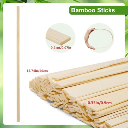 30Pcs Bamboo Craft Sticks for DIY Handmade Projects (30 Count)