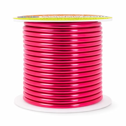 8 Gauge Raspberry Anodized Aluminum Craft Wire