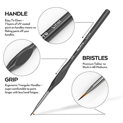 7 PCS Micro Fine Detail Paint Brush Set (7 Count)