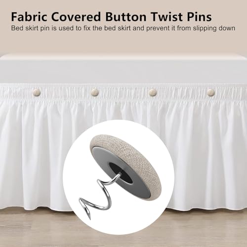Fabric Covered Button Twist Pins (24 Count)
