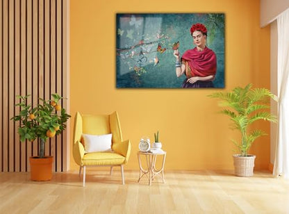 Frida Kahlo Glasss Wall Art Print