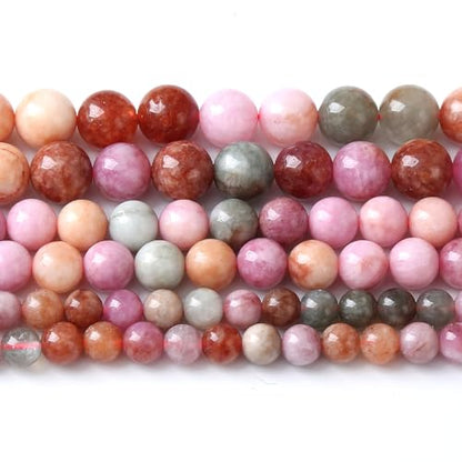 45pcs 8mm Natural Alashan Rainbow Agate Stone Beads for Jewelry Making DIY Bracelet Necklace Accessories 15" Energy Healing Power Stone Beads