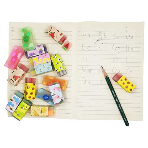 Cute Erasers for Kids Bulk 16 Pack Animal Food Fun Desk Pets Pencil Students School Supplies Prize Gifts Party Favors (16 个)