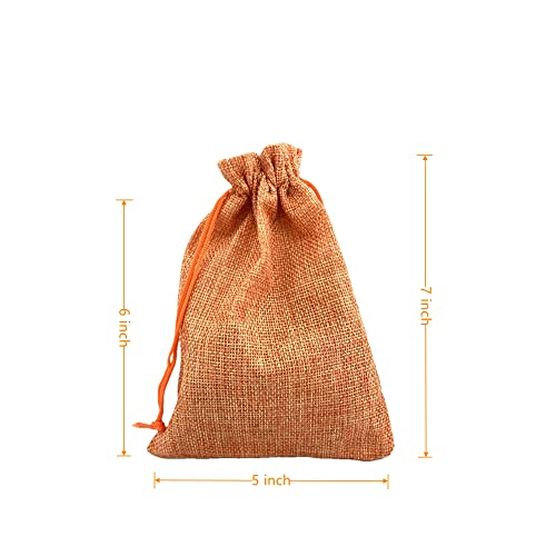 Pack of 25 Burlap Gift Bags with Drawstring Linen Jewelry Pouches Wedding Hessian Jute Bags for Birthday Jewelry and Treat Pouches Party Wedding Favors Gift Art