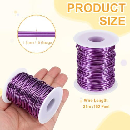 16 Gauge 1.5mm Anodized Aluminum Wire for Jewelry Craft Making