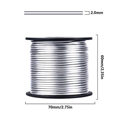 95FT 14 Gauge Bendable Silver Aluminum Craft Wire for Jewelry Making Craft (95 Foot)