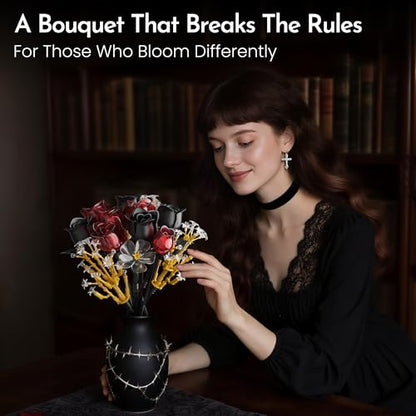 Rose Flower Bouquet Building Set for Adults
