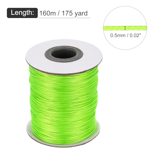 Waxed Cord 0.5mm Waxed Polyester Cord 175 Yard Wax String for Bracelet Making