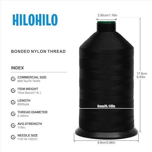Extra Strong Bonded Nylon Thread #69 Tex70