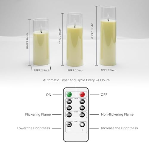 Flickering Flameless Candles Battery Operated with Remote and 2 (9 Count)