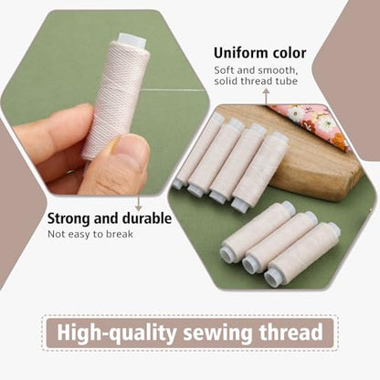 8 Rolls Sewing Thread 200 Yards Each Roll Thread for Sewing Machine (1600 Foot)