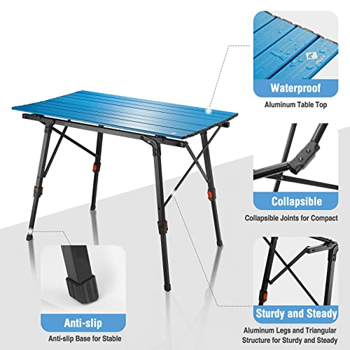 Portable Camping Table with Adjustable Legs