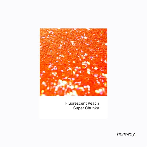 Resin Glitter Fluorescent Peach 100g Super Chunky (3.5274 Ounce)