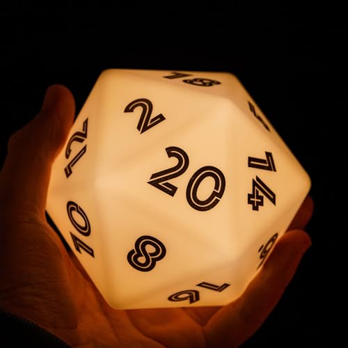 86mm Large D20 Dice LED 20 Sided Dice for D&D Role Playing Games (2.1 Ounce)