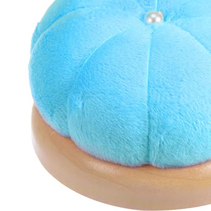 Wooden Base Needle Pincushions Japanese Style Pin Cushions Round Pin Cushion Needle Holder for Sewing Quilting Needlework DIY Crafts