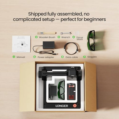 RAY5 Laser Engraver 2500mW High Precision 0.04 * 0.04mm Laser Cutter and Engraving Machine 130x130mm Working Area Mini Portable Laser Engraver for Wood Metal Acrylic Glass