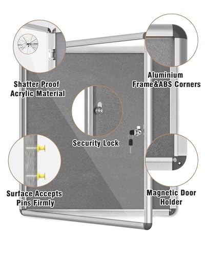 28"x26" Enclosed Bulletin Board