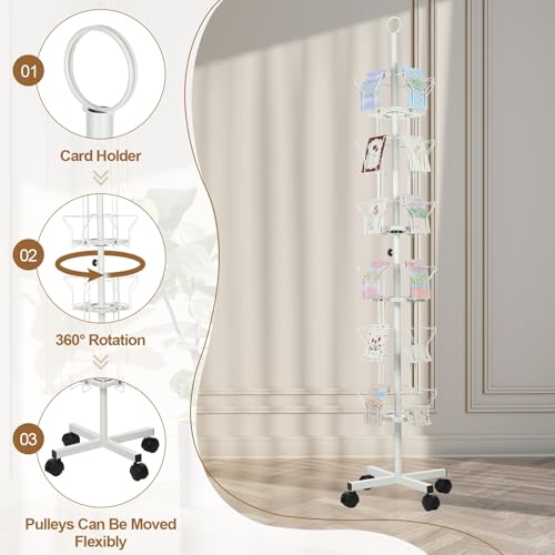 2Pack 6 Tier Rotating Greeting Card Rack (2 Count)