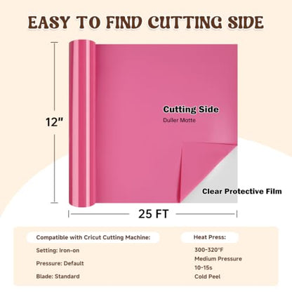 Heat Transfer Vinyl Pink HTV Rolls
