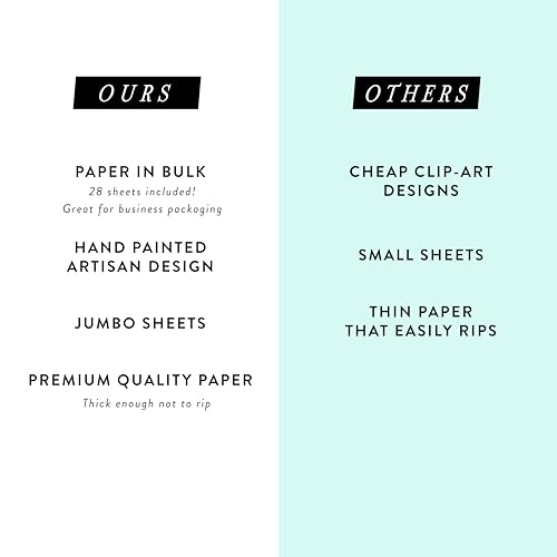 White Floral Tissue Paper for Gift Bags and Packaging