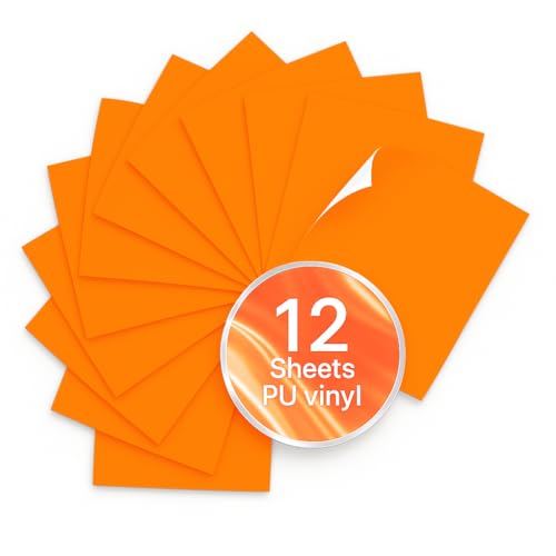 Neon Orange PU Heat Transfer Vinyl (12 Count)