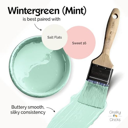 Wintergreen 8 Fl Oz Chalk Paint for Furniture All in One